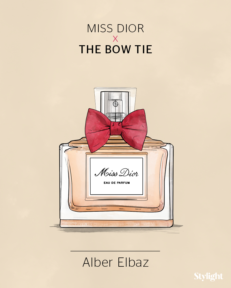 Dior perfume bottle x Alber Elbaz Lanvin bow tie