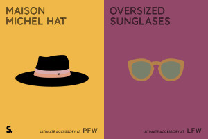 Maison Michel Hat vs Oversized Sunglasses