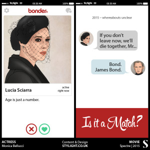 James Bond Tinder chat with Lucia