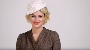 1940's look white hat - 100 years of style