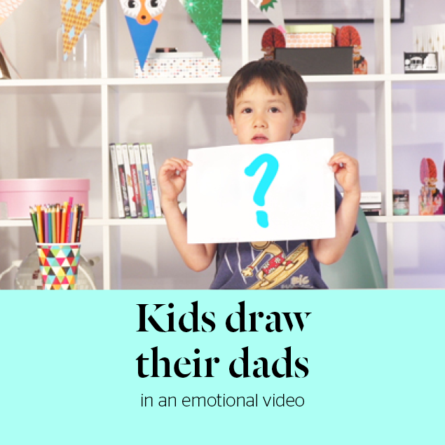 Kids draw their Dads – video